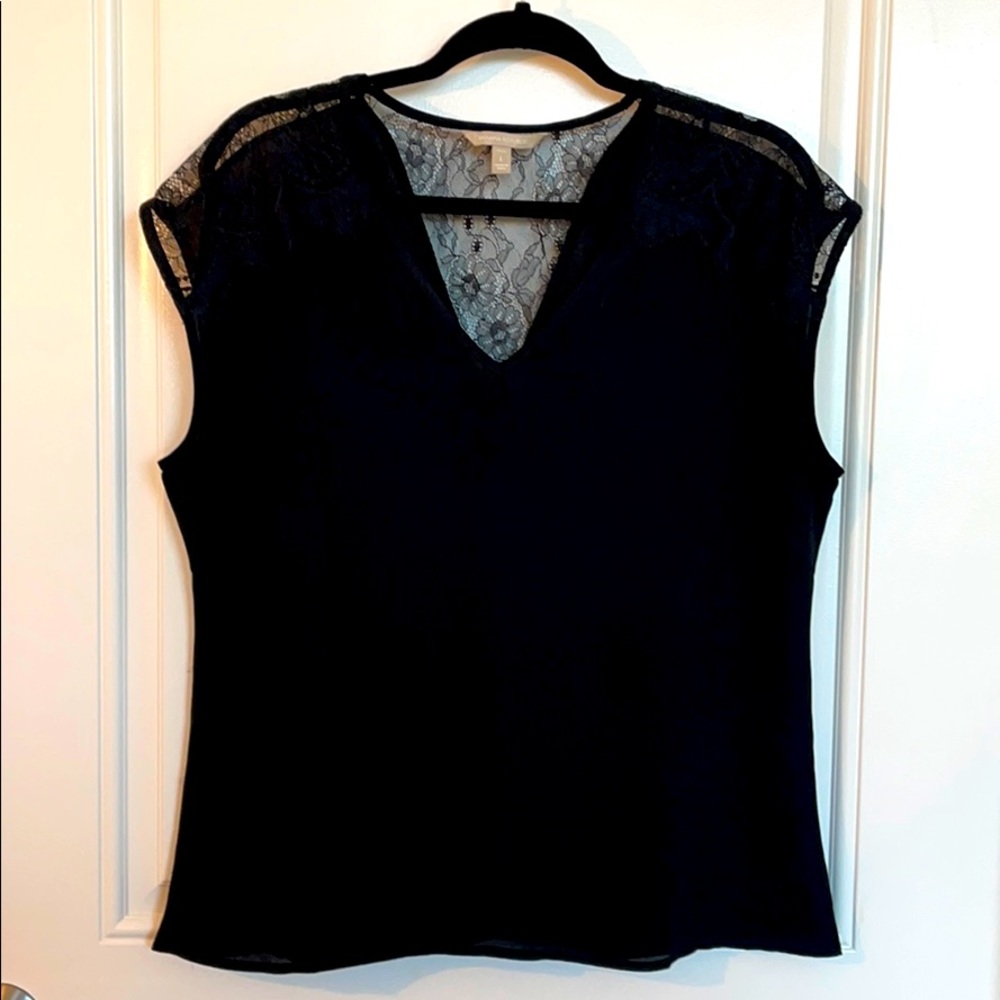 Banana Republic Silk and Lace Shell